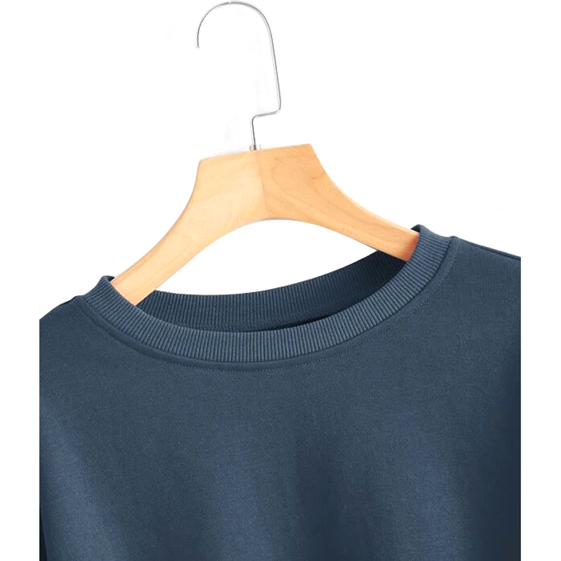 Drop Shoulder Plain Crop Top